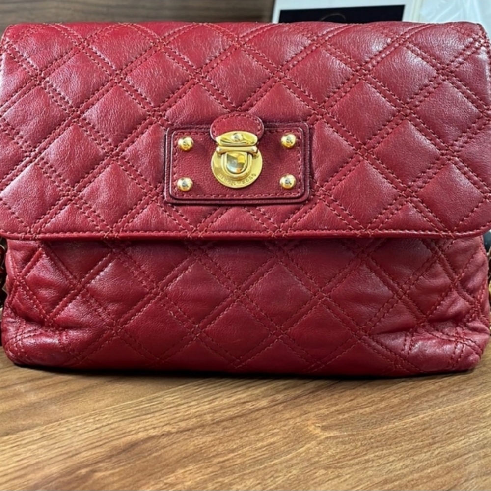 Marc Jacobs Large Single Quilted Bag - Cherry Red - Picture 2 of 16